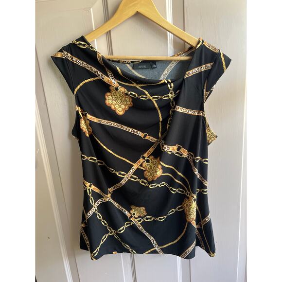 Apt 9 Gold Chain Designed Sleeveless Top Size Large - Picture 1 of 3